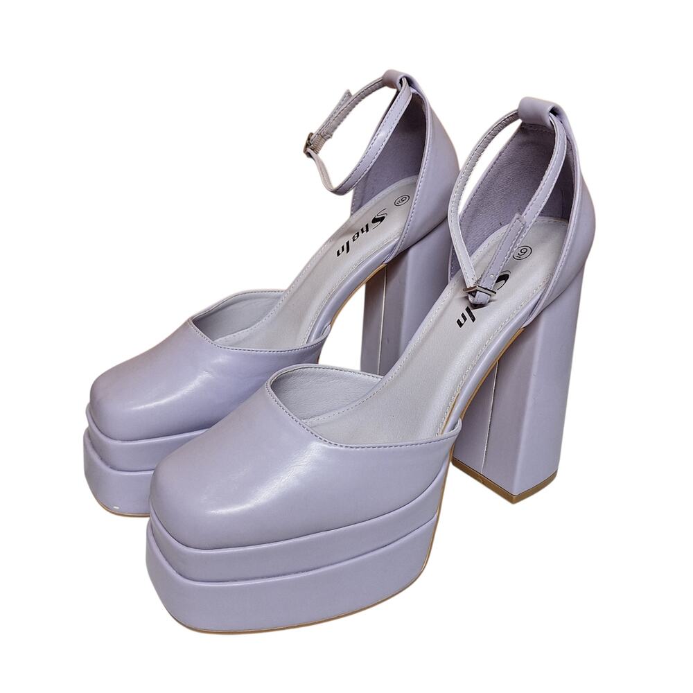 Shein Pastel purple platform Maryland heels bratz doll Y2K Disco 70s hippie